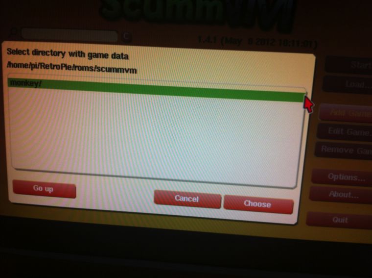 Add Game menu from scummVM